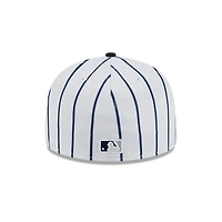 New York Yankees Pinstripe 59FIFTY Fitted Hat – White/Navy Era