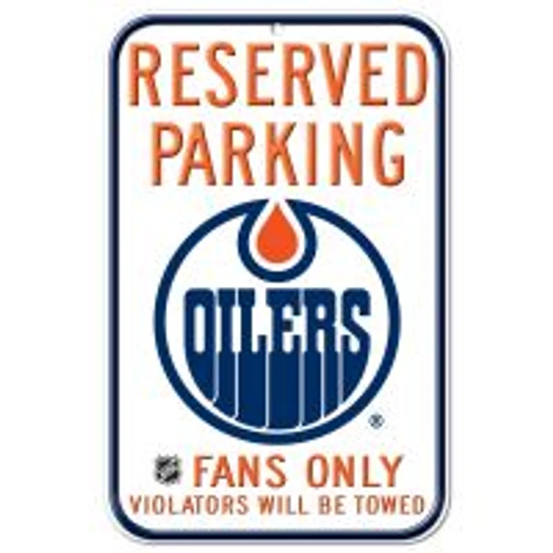 Edmonton Oilers Plastic Sign 11" x 17"