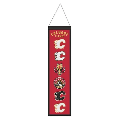 Calgary Flames Evolution Wool Banner 8" x 32"
