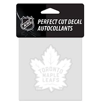 Toronto Maple Leafs Perfect Cut White Decal 4" x 4