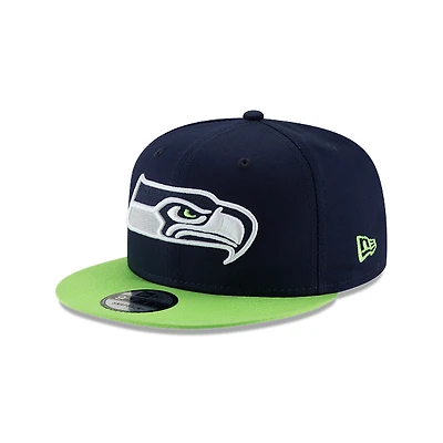 Seattle Seahawks Navy and Green 9Fifty Snapback