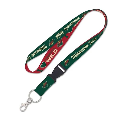 Minnesota Wild I Heart Lanyard With Detachable Buckle 1"