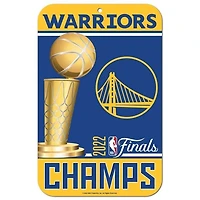 Golden State Warriors 2022 Champions Plastic Sign 11" x 17"