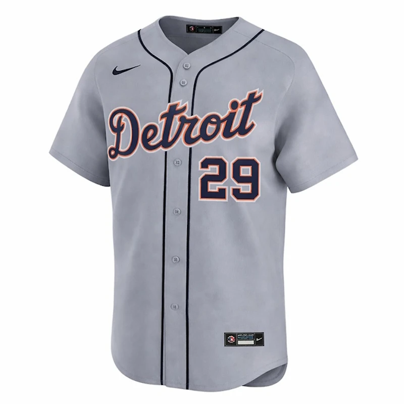 Detroit Tigers Tarik Skubal Nike Limited Road Jersey - Grey
