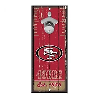 San Francisco 49ers Bottle Opener Sign 5" x 11"