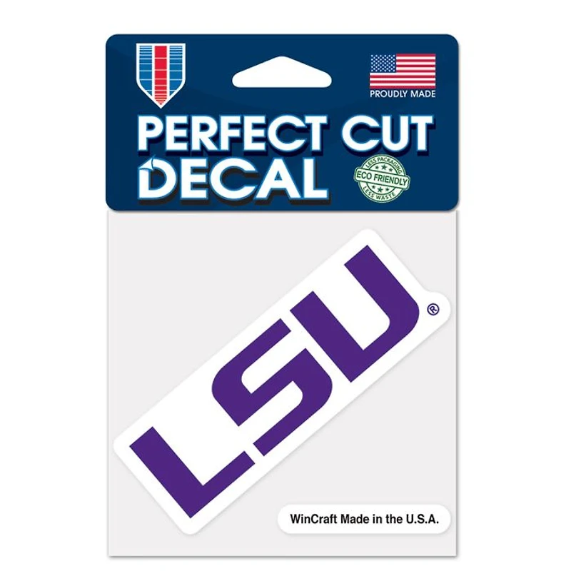 LSU Perfect Cut Colour Decal 4" x 4"