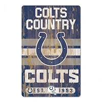 Indianapolis Colts Slogan Wood Sign 11" x 17" 1/4" Thick