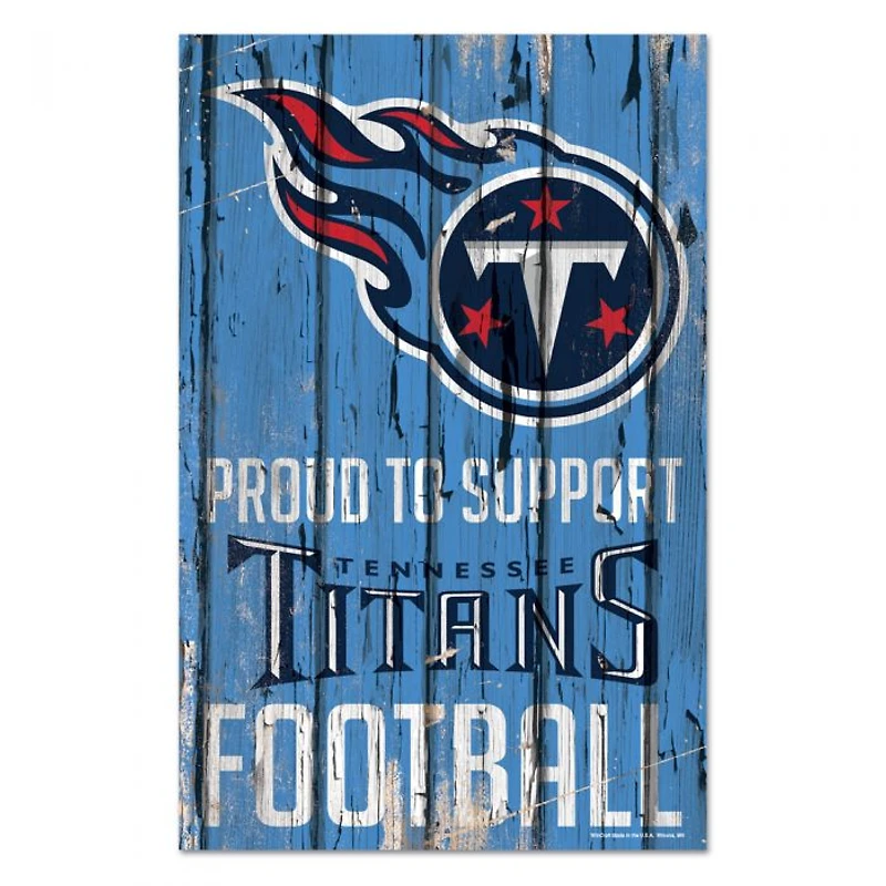 Tennessee Titans Proud Wood Sign 11" x 17" 1/4" Thick