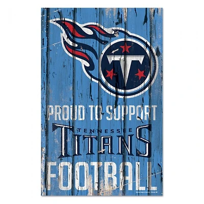 Tennessee Titans Proud Wood Sign 11" x 17" 1/4" Thick