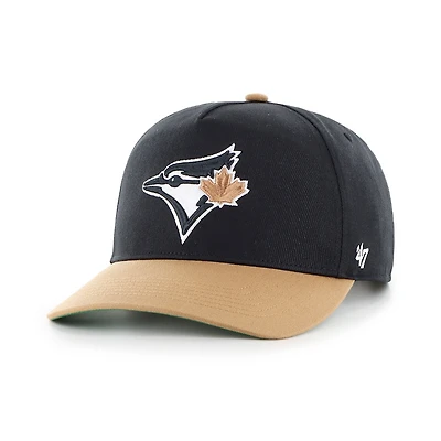 Toronto Blue Jays Golden Age Replica '47 Hitch Adjustable Hat - Black and Dune