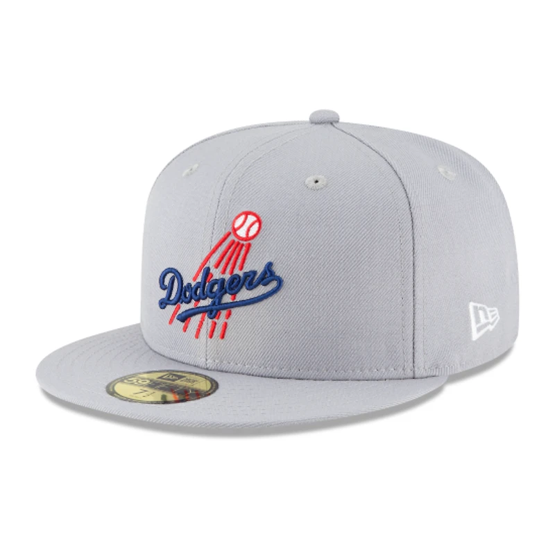 Los Angeles Dodgers Grey 1958 Cooperstown Collection Wool 59Fifty