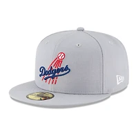 Los Angeles Dodgers Grey 1958 Cooperstown Collection Wool 59Fifty