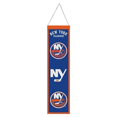 New York Islanders Evolution Wool Banner 8" x 32"