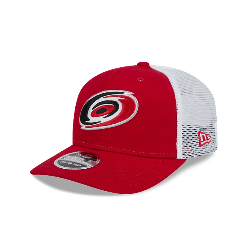 Carolina Hurricanes Red and White Trucker 9Seventy Stretch Snap Hat
