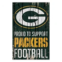 Green Bay Packers Proud Wood Sign 11" x 17" 1/4" Thick
