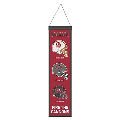 Tampa Bay Buccaneers Evolution Wool Banner 8" x 32"