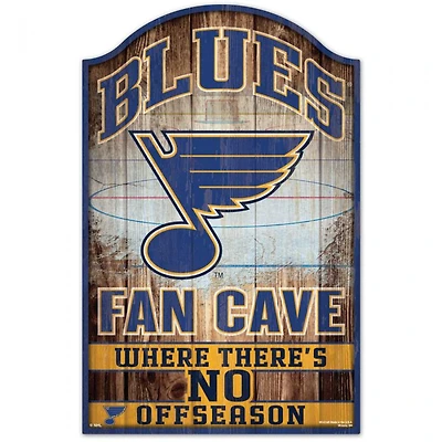 St. Louis Blues Fan Cave Wood Sign 11" x 17" 1/4" Thick