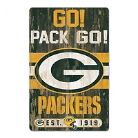 Green Bay Packers Slogan Wood Sign 11" x 17" 1/4" Thick