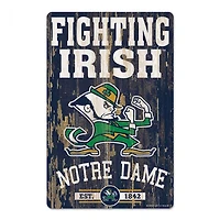 Notre Dame Fighting Irish Slogan Wood Sign 11" x 17" 1/4" Thick
