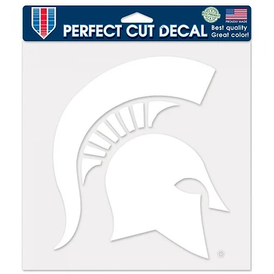 Michigan State Spartans Perfect Cut White Decal 8" x 8"