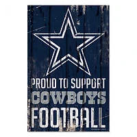 Dallas Cowboys Proud Wood Sign 11" x 17" 1/4" Thick