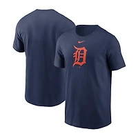 Detroit Tigers Nike Navy Fuse Logo Tee