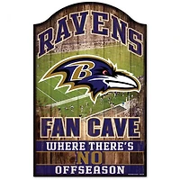 Baltimore Ravens Fan Cave Wood Sign 11" x 17" 1/4" Thick
