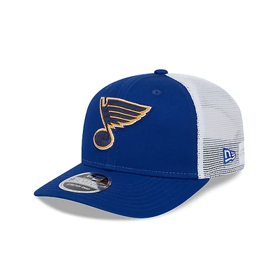 St. Louis Blues Blue and White Trucker 9Seventy Stretch Snap Hat