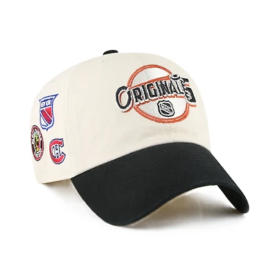 Original Six NHL Teams Cream and Black Clean Up