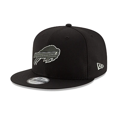 Buffalo Bills Black and White on Black 9Fifty