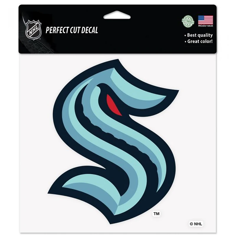 Seattle Kraken Perfect Cut Colour Decal 8" x 8"