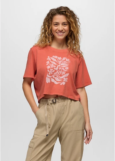 Women's Everyday Botanical Crop Graphic Tee
