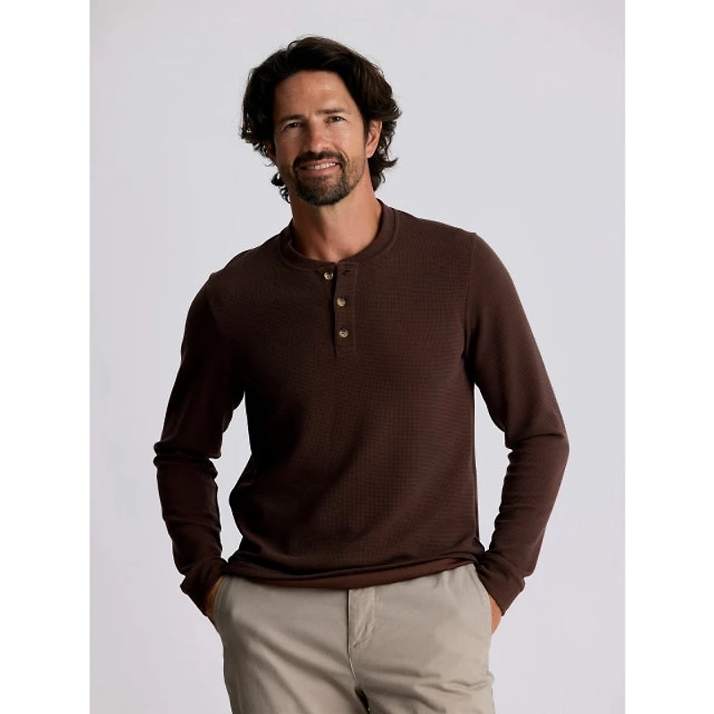 Men's Waffle Long Sleeve Henley