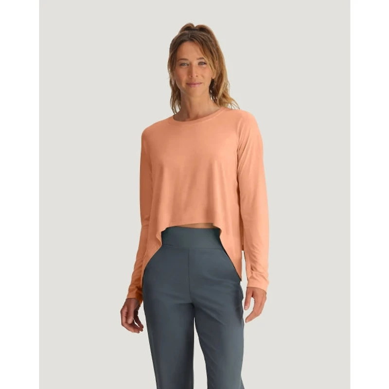 Women's Bamboo Lightweight Cropped Long Sleeve