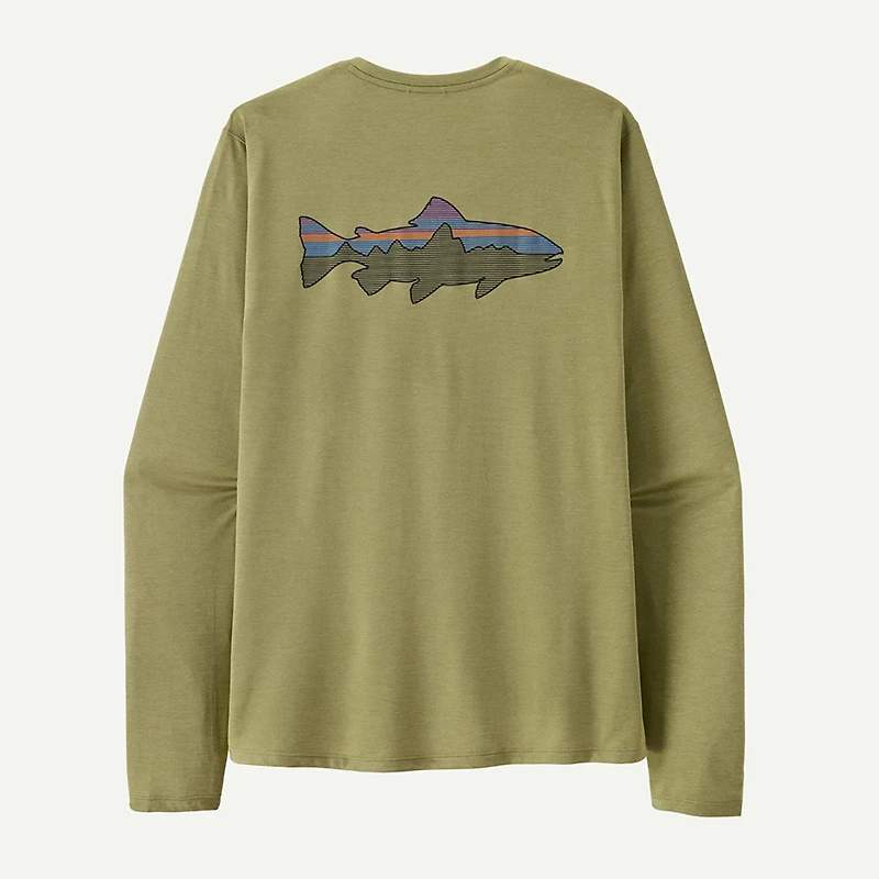 Men's Long-Sleeved Capilene Cool Sun Shirt - Fitz Roy Trout