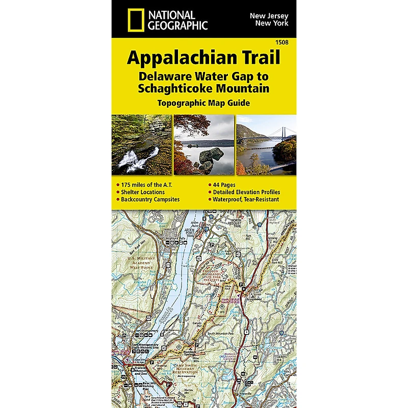 Appalachian Trail Map, Delaware Water Gap to Schaghticoke Mountain [NJ