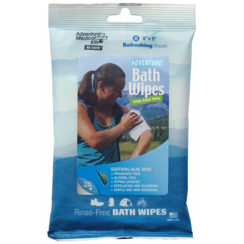 Adventure Bath Wipes - Travel Size, Pkg./8