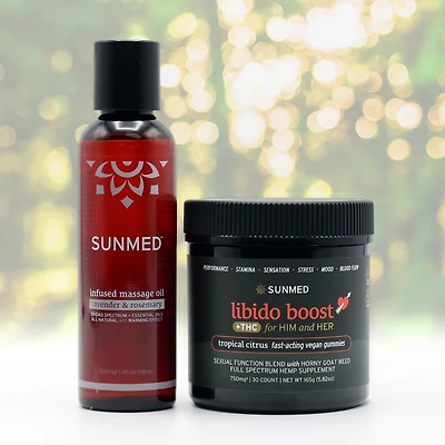 Libido Gummies THC + Massage Oil Bundle