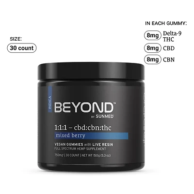 Beyond 1:1:1 Indica Live Resin Gummies