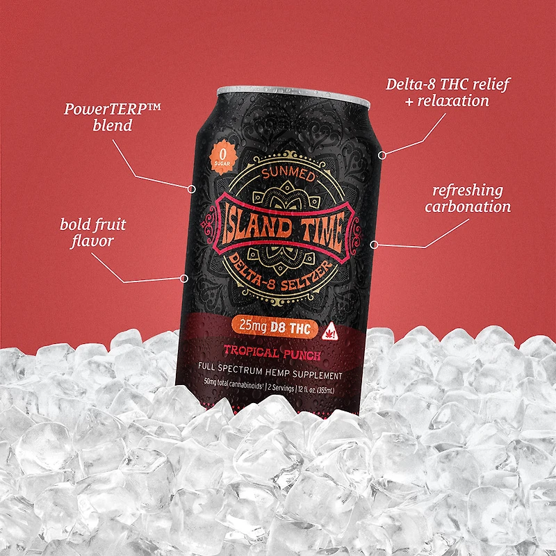 Above Island Time Delta-8 THC Seltzer