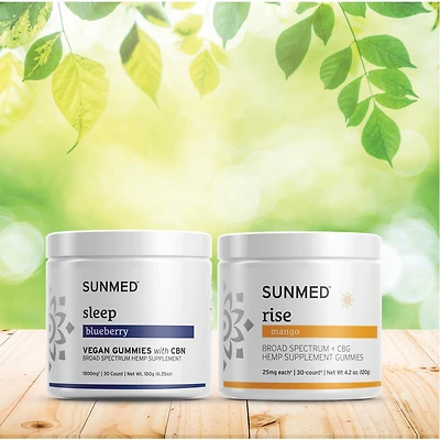 Broad Spectrum Sleep + Rise Gummies Bundle