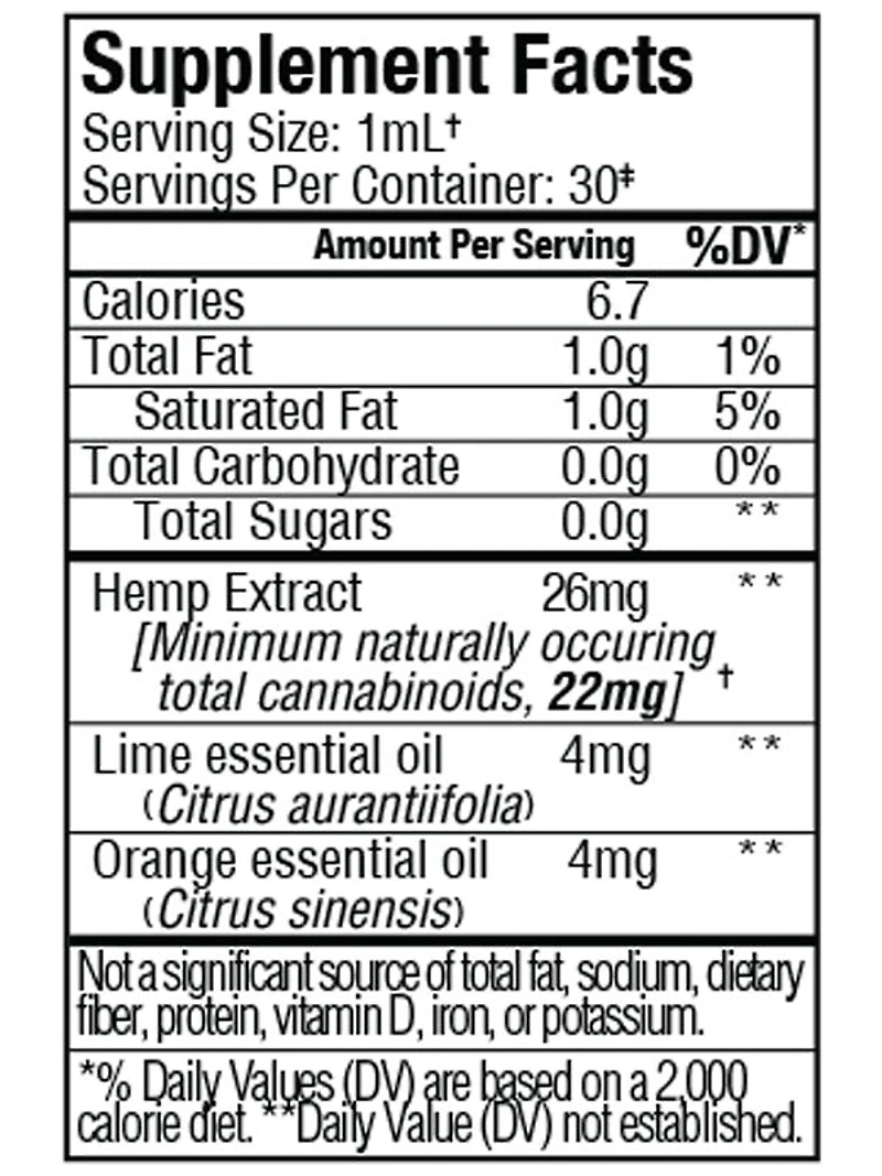 Broad Spectrum Rise CBG Citrus Tincture