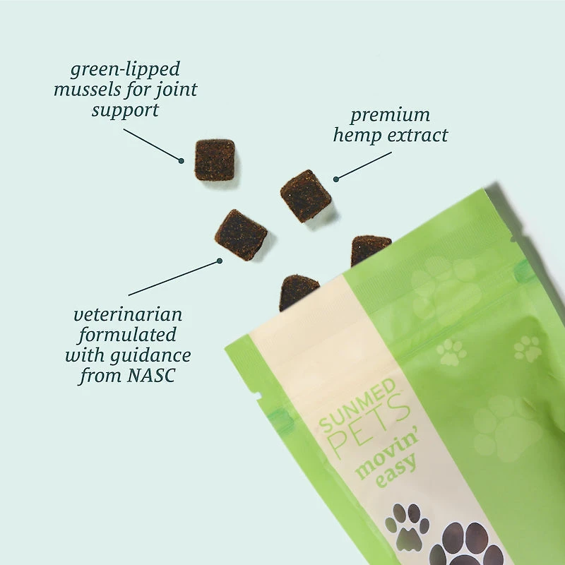 Broad Spectrum Movin’ Easy Relief CBD Pet Chews
