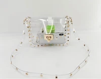 P studs  clear crossbody bags