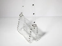 P studs  clear crossbody bags