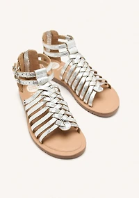 Gioseppo Onalaska leather sandals silver /rose gold