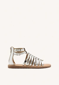 Gioseppo Onalaska leather sandals silver /rose gold