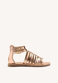 Gioseppo Onalaska leather sandals silver /rose gold