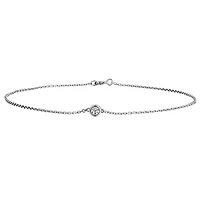 .10 Carat of Diamond Bezel Set 10" Anklet, Silver......................NOW