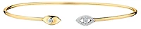 .10 Carat of Diamonds "Eye" Bangle, 14kt Yellow Gold.....................NOW